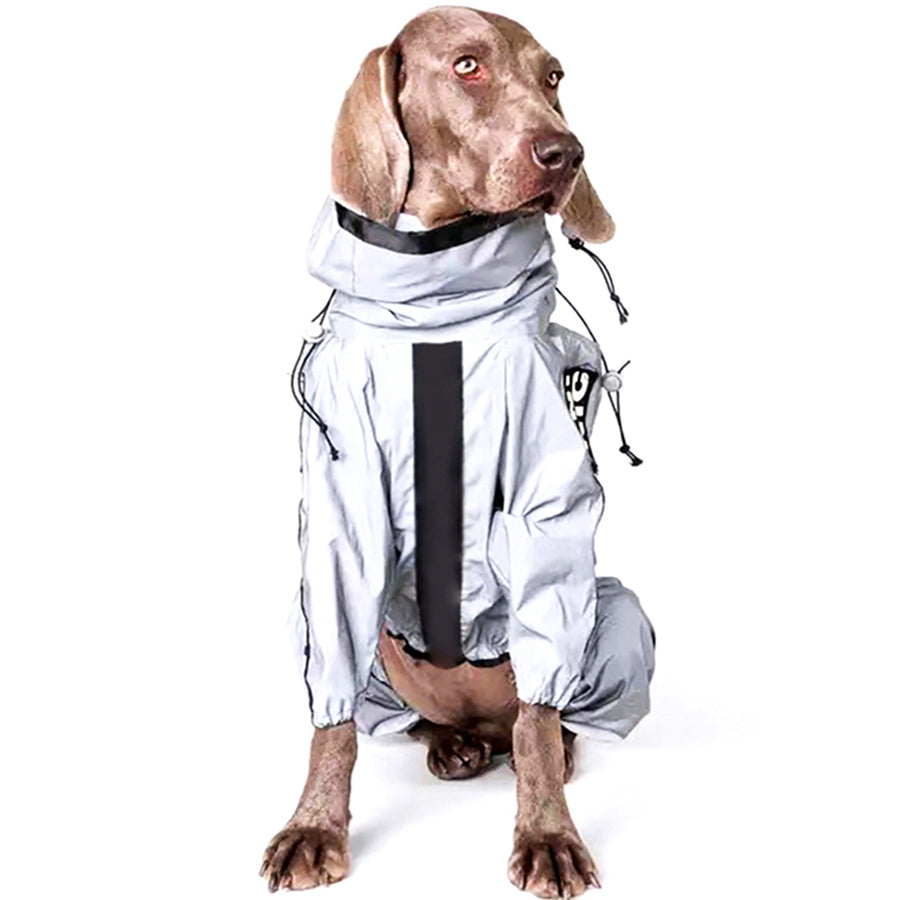 Vandtæt regndragt til hund med reflekser